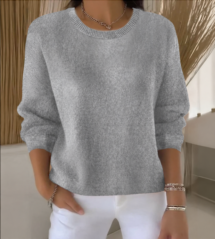 Elysia | Kvinders rundhalset sweater med lange ærmer