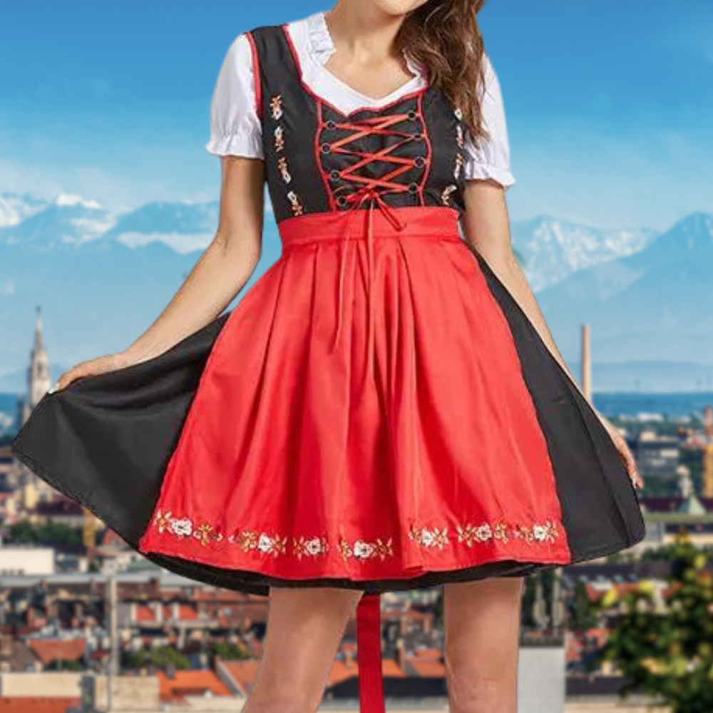 Britta | Women's Dirndl Oktoberfest Dress with Apron - Image 1