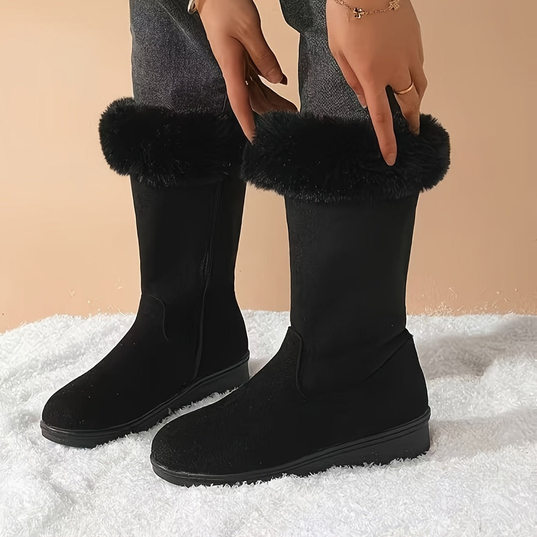 Halvine | Women's Waterproof Winter Snow Boots - Black - Image 1
