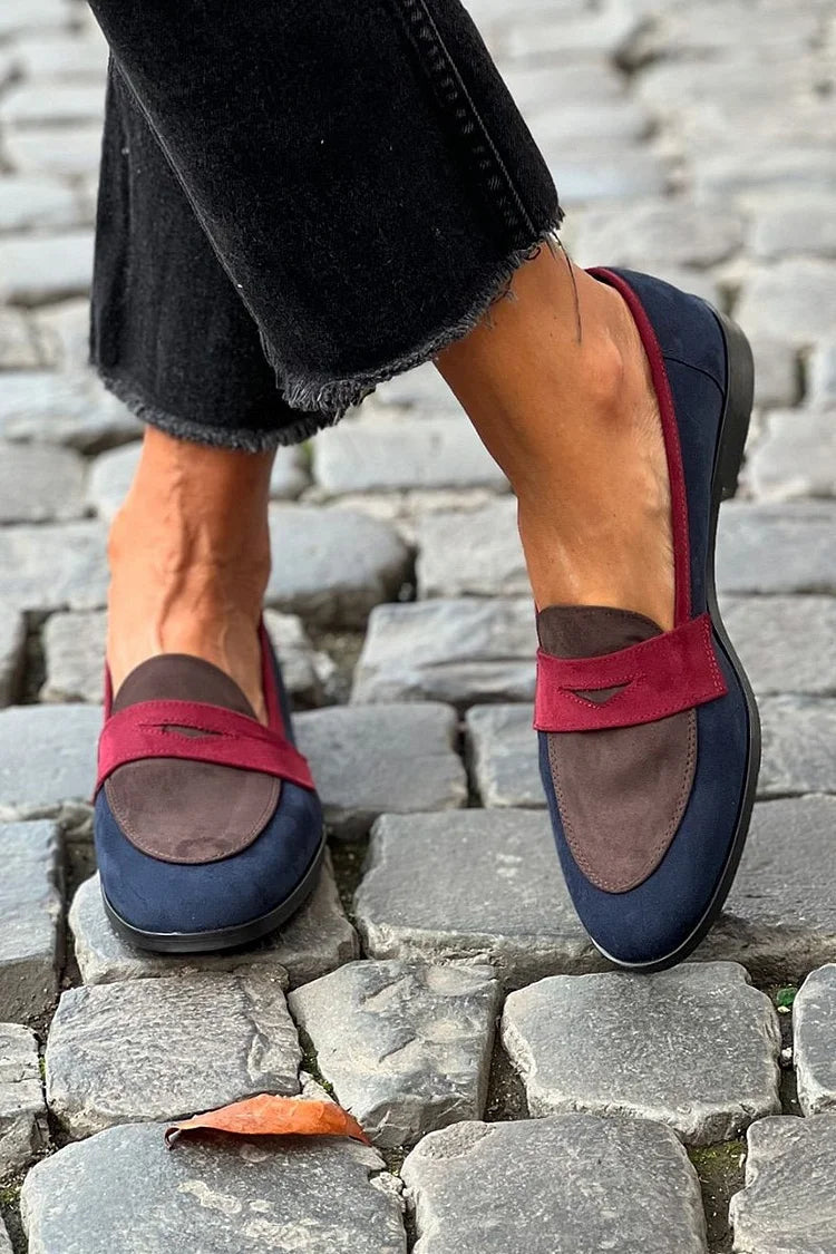 Aldris | Women's Colour Block Loafer Flats - Image 1