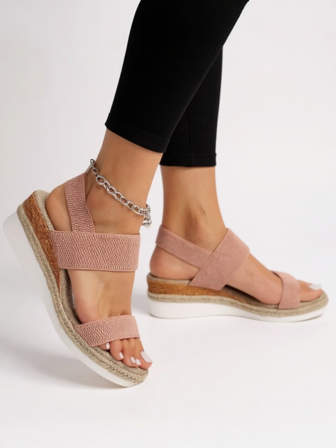 Astoria | Women's Platform Espadrille Sandals - Pink - Image 1