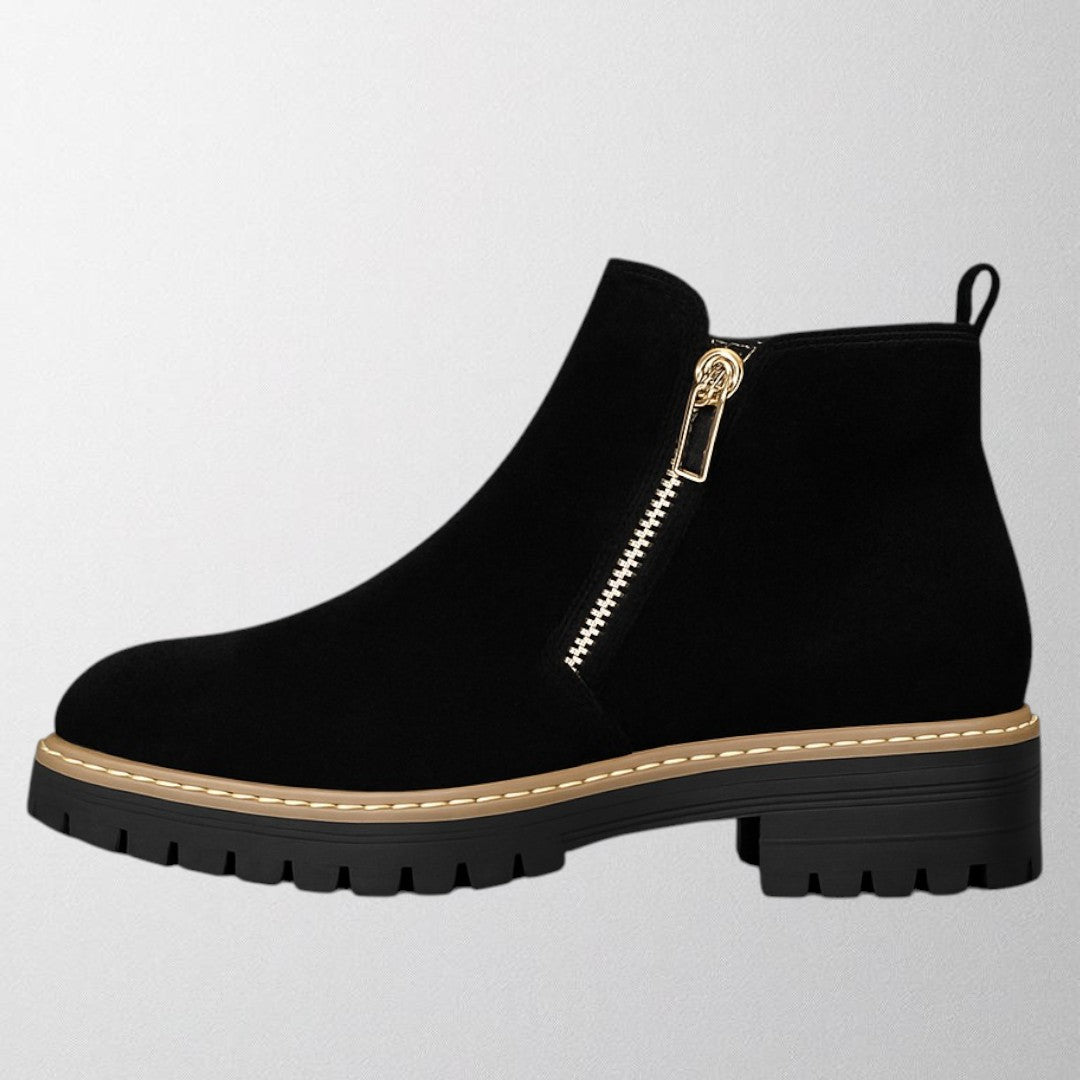 Beatwyn | Women's Side Zip Ankle Boots - Black - Image 1