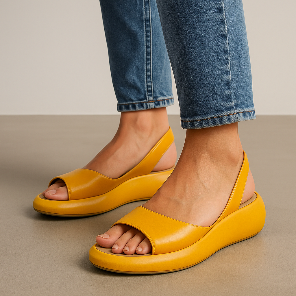 Belladonna | Damen Plateau-Sandalen mit Komfortpolsterung - Gelb - Bild 1
