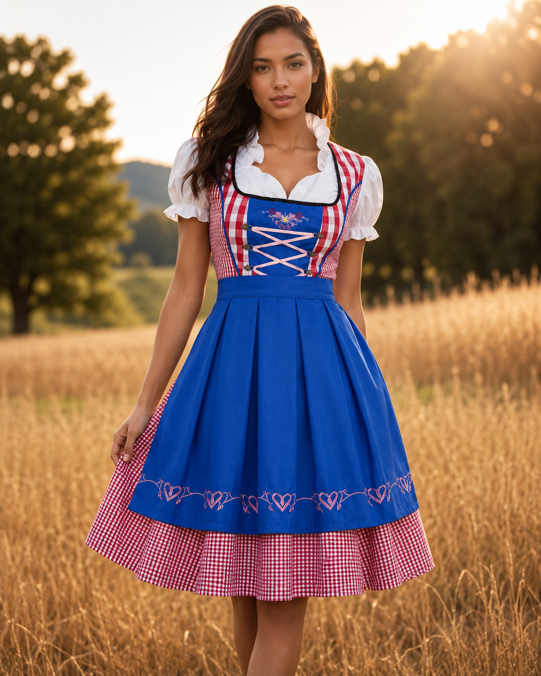 Britta | Women's Dirndl Oktoberfest Dress with Apron - Image 1