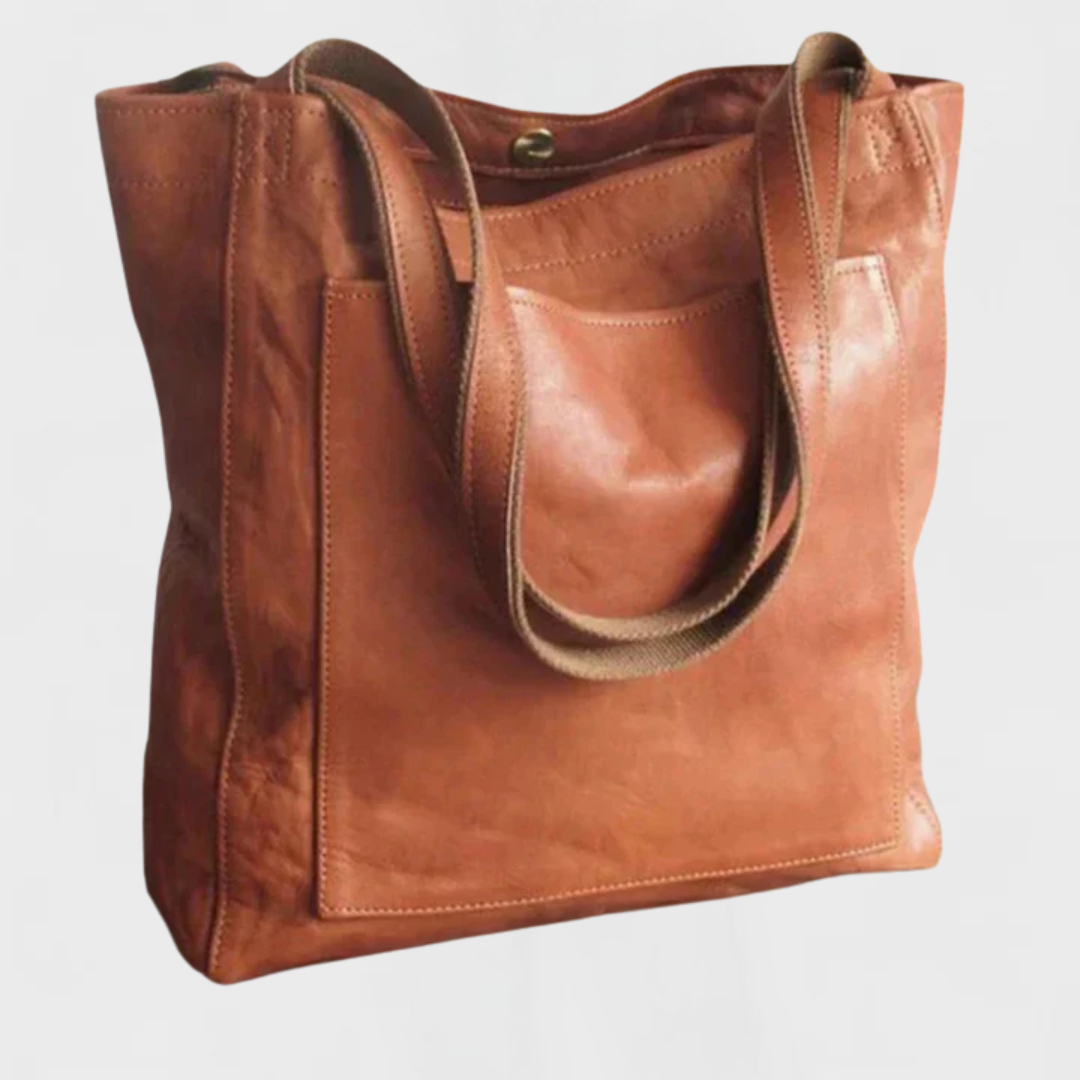 Clementine | Women's Large Spacious Tote Bag - Brown - Image 1