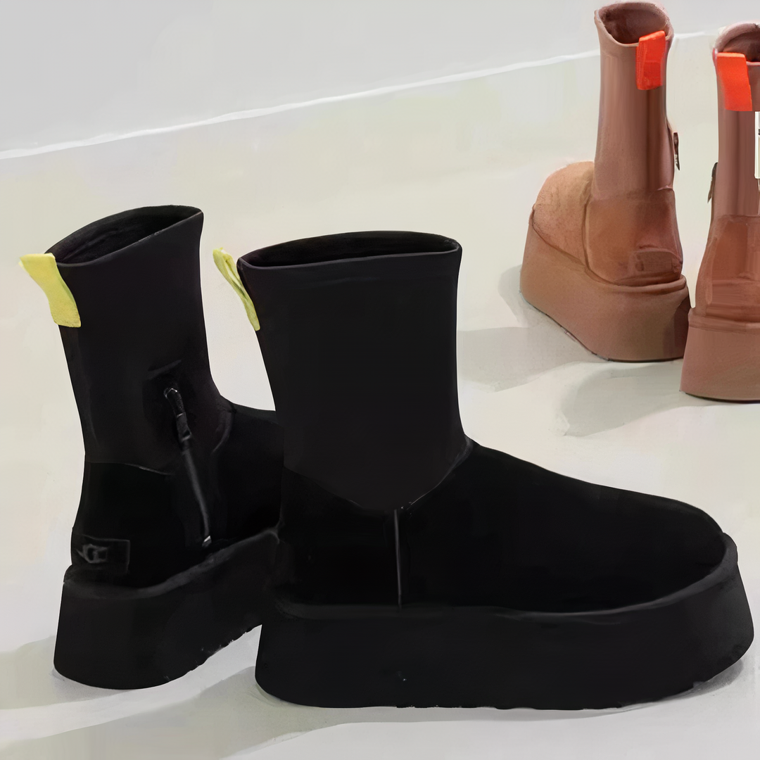 Clementine | Women's Platform Ankle Boots - Black - Image 1