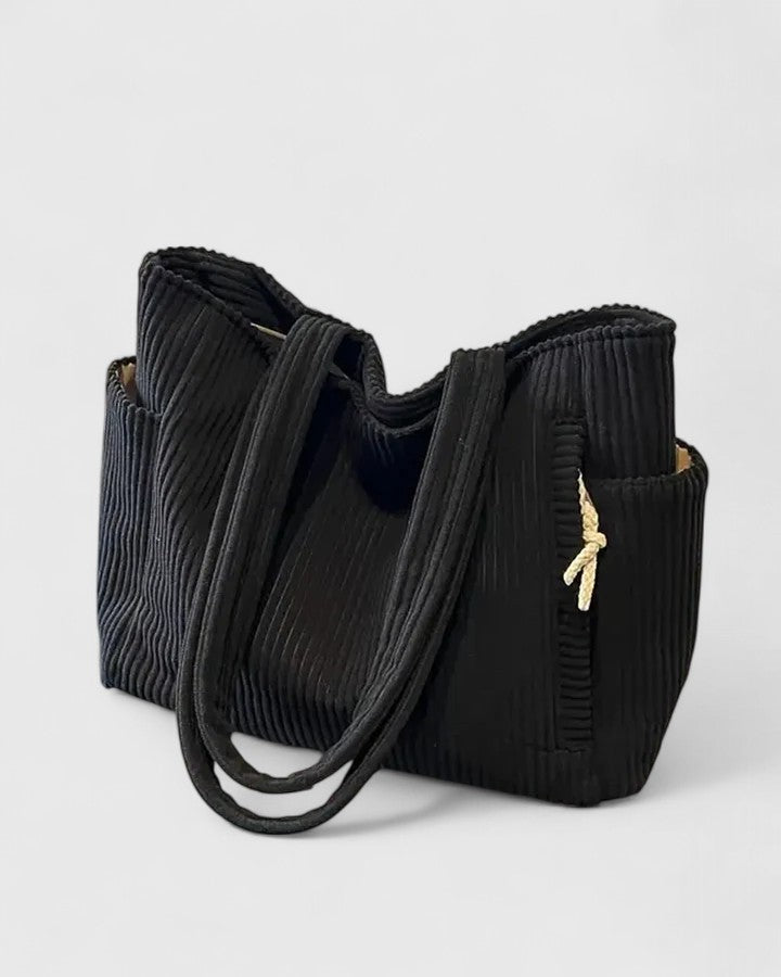 Cordamyra | Women's Textured Handbag - Black - Image 1