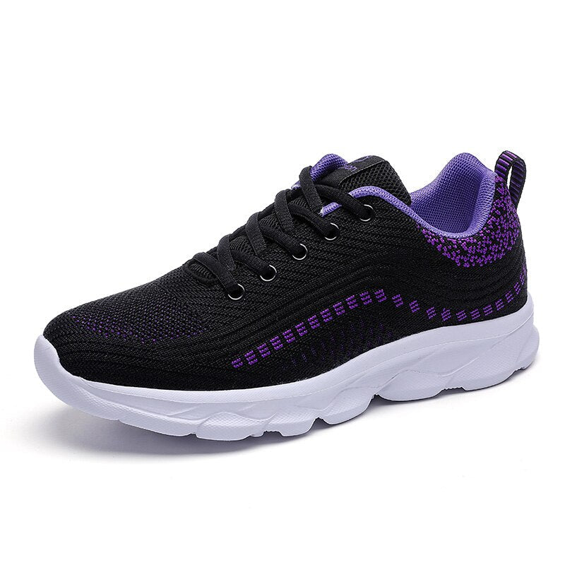Cordula | Women's Walking Comfort Trainers - Black - Image 1