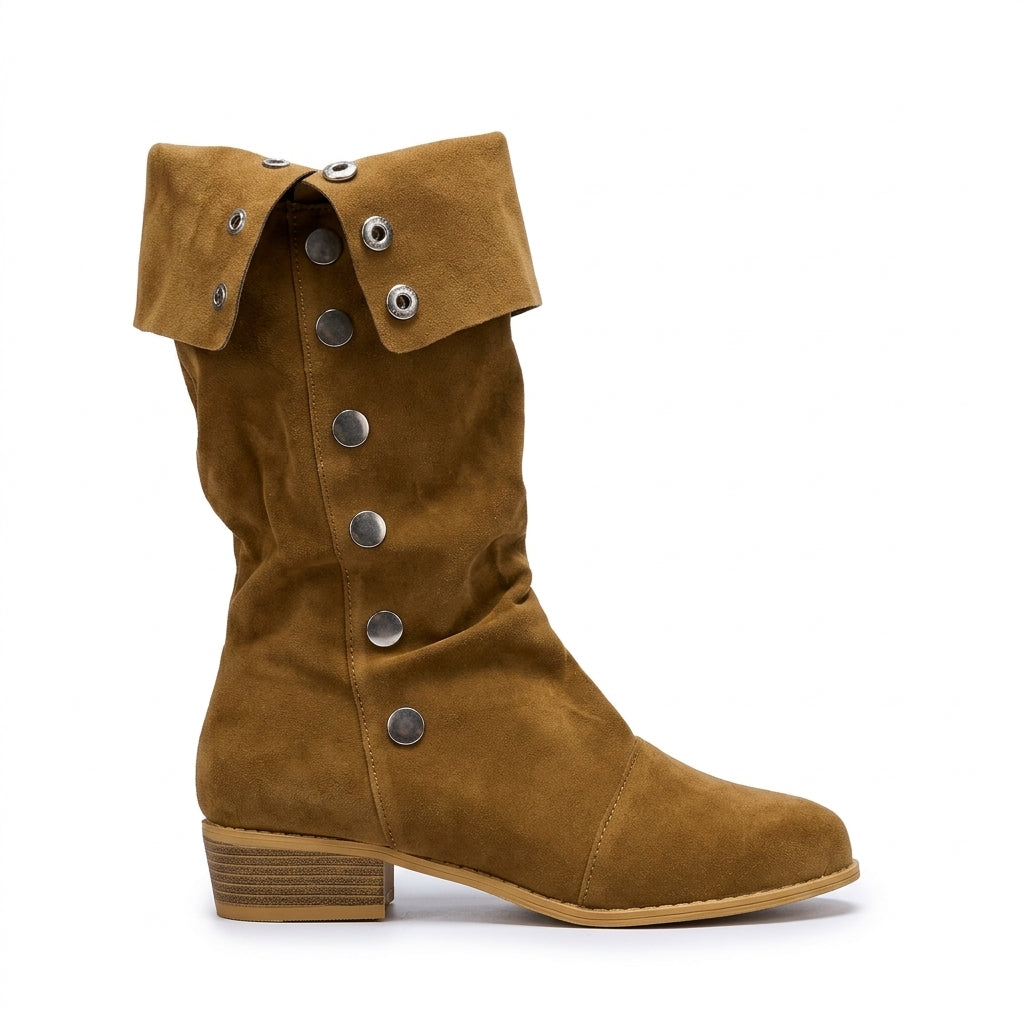 Darvella | Women's Knee-High Slouch Boots - Camel - Image 1