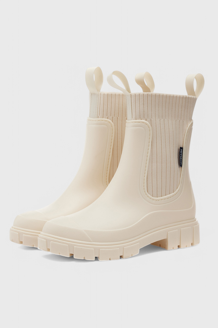 Evangeline | Women's Waterproof Chelsea Boots - Beige - Image 1