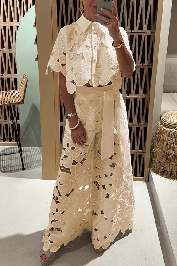 Felicia | Women's Cutout Embroidered Maxi Dress - White - Image 1