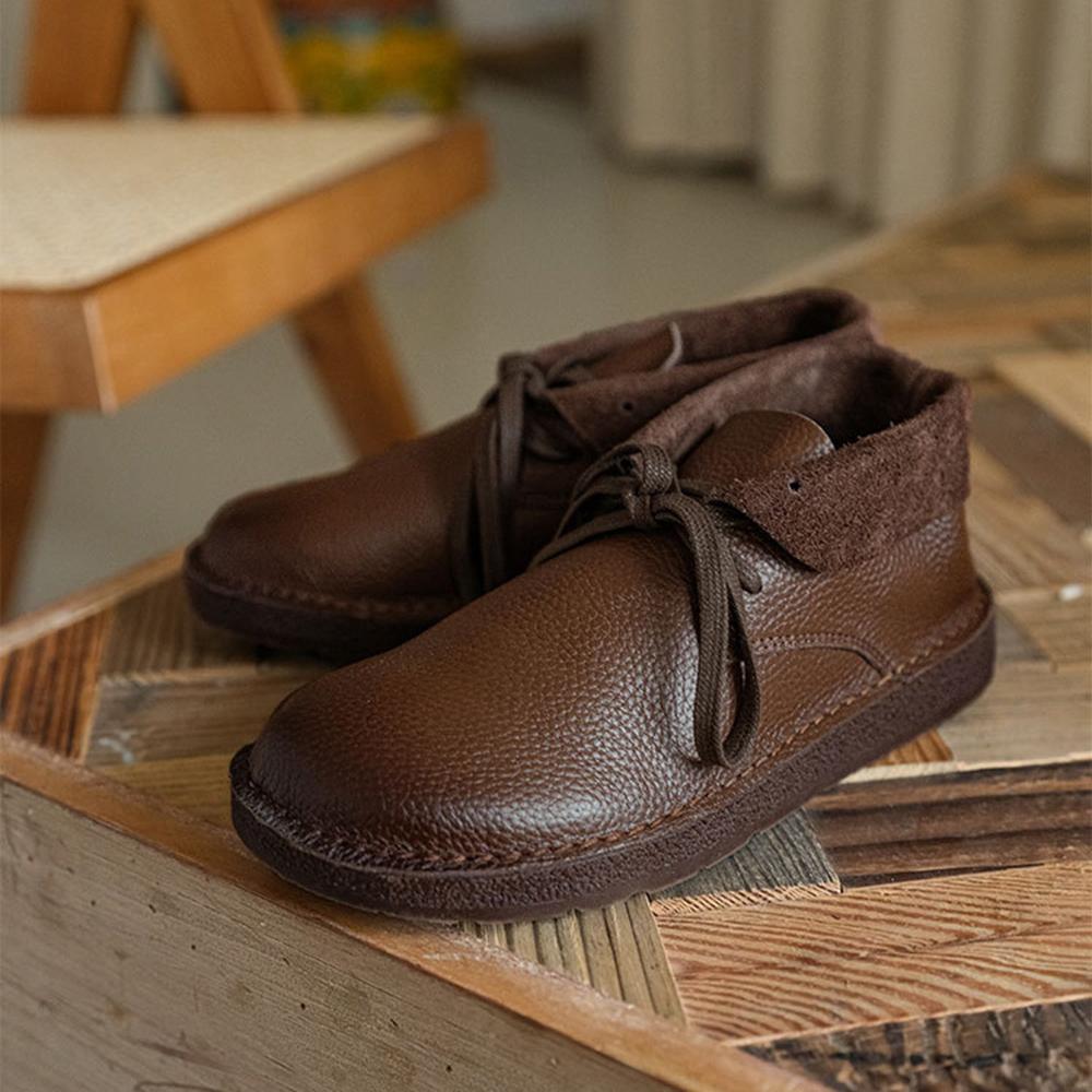 Margot | Women's Lace Up Ankle Boots - Brown - Image 1