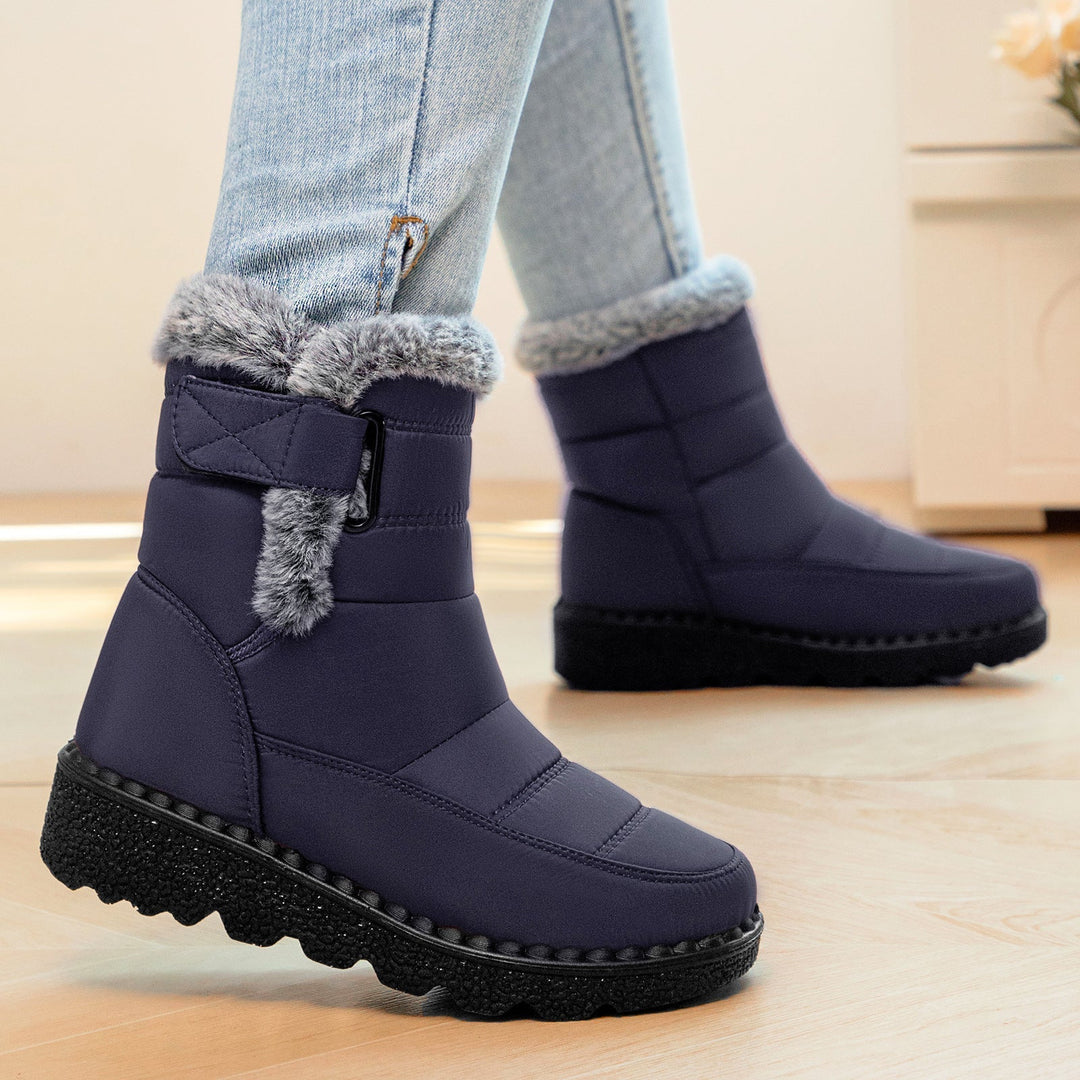 Nelvara | Women's Waterproof Winter Snow Boots - Navy - Image 1