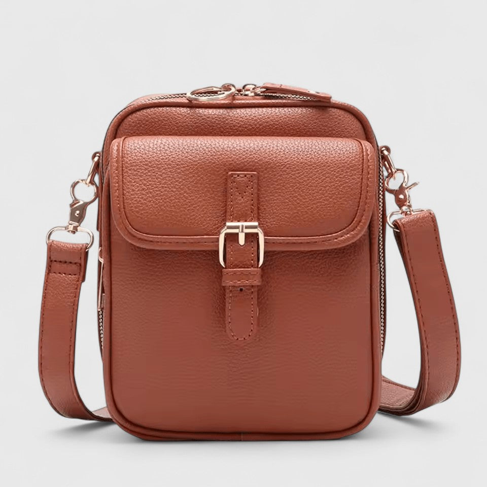 Nerida | Women's Small Crossbody Shoulder Bag - Brown - Image 1