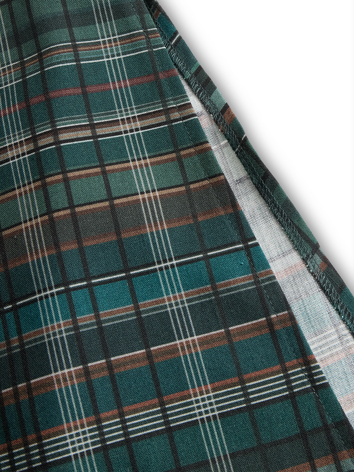 Octavia | Damen Maxikleid mit langen Ärmeln und Karomuster - Grün - Bild 10
