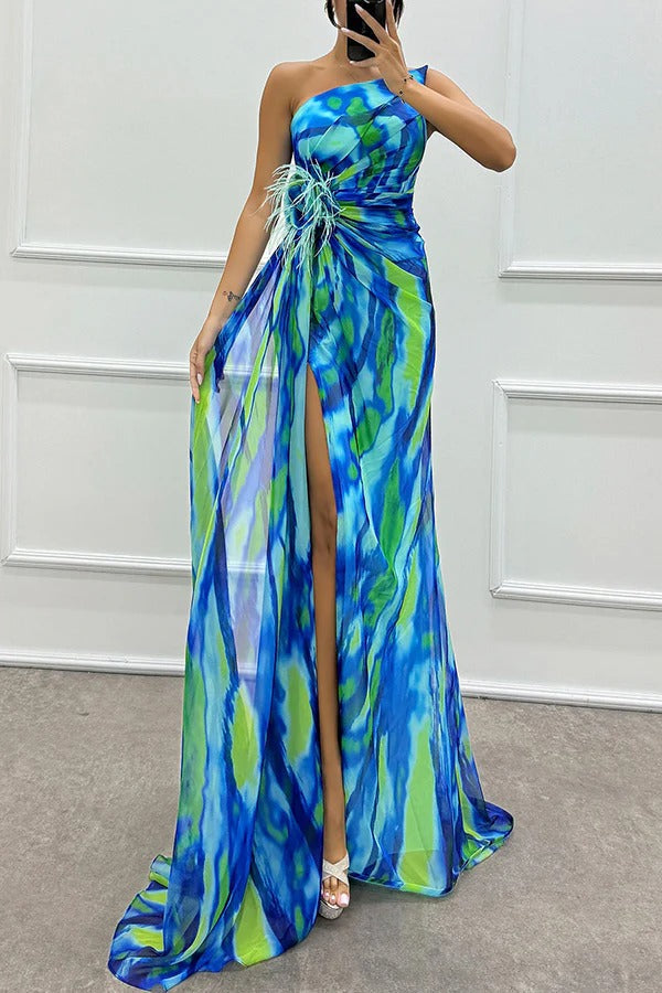 Roxana | Women's One Shoulder Maxi Dress - Image 1