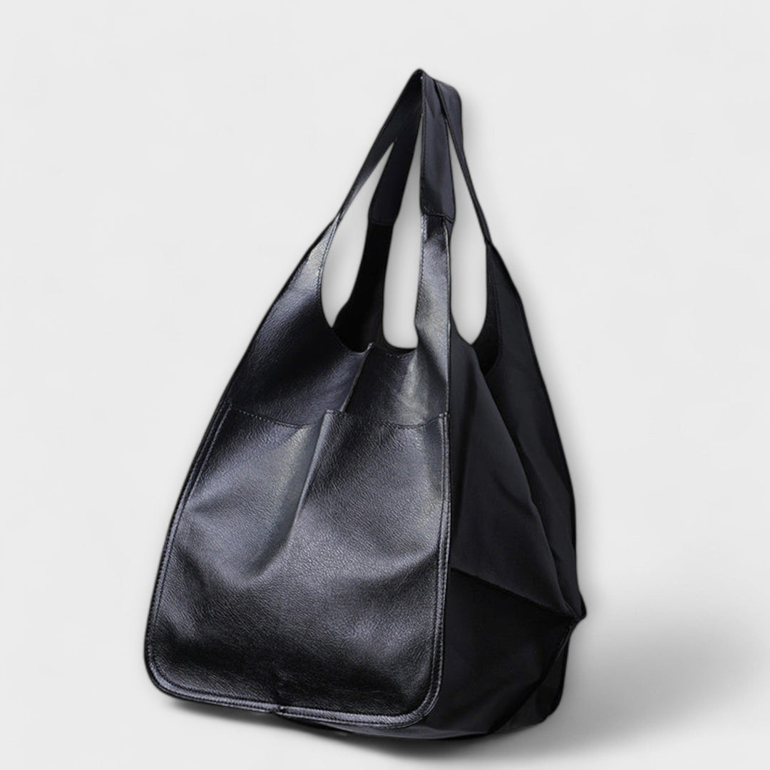 Seraphielle | Women's Black Spacious Shoulder Bag - Black - Image 1