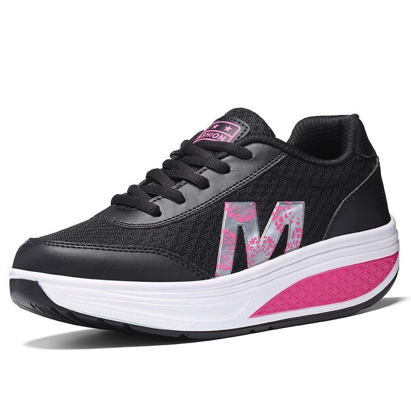 Thessienne | Women's Walking Trainers with Support - Black - Image 1
