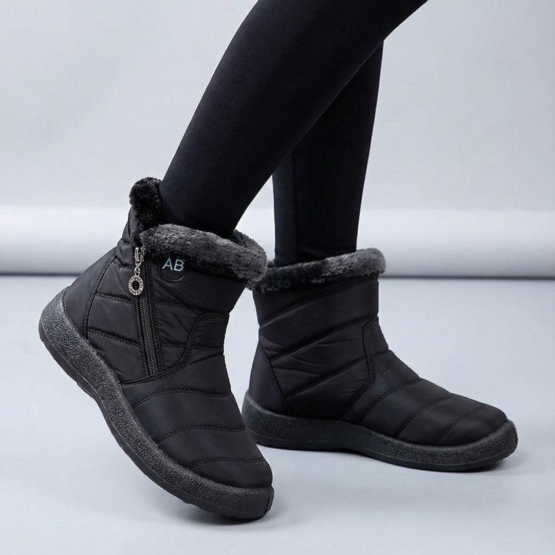 Thordana | Women's Waterproof Fur Lined Winter Ankle Boots - Black - Image 1